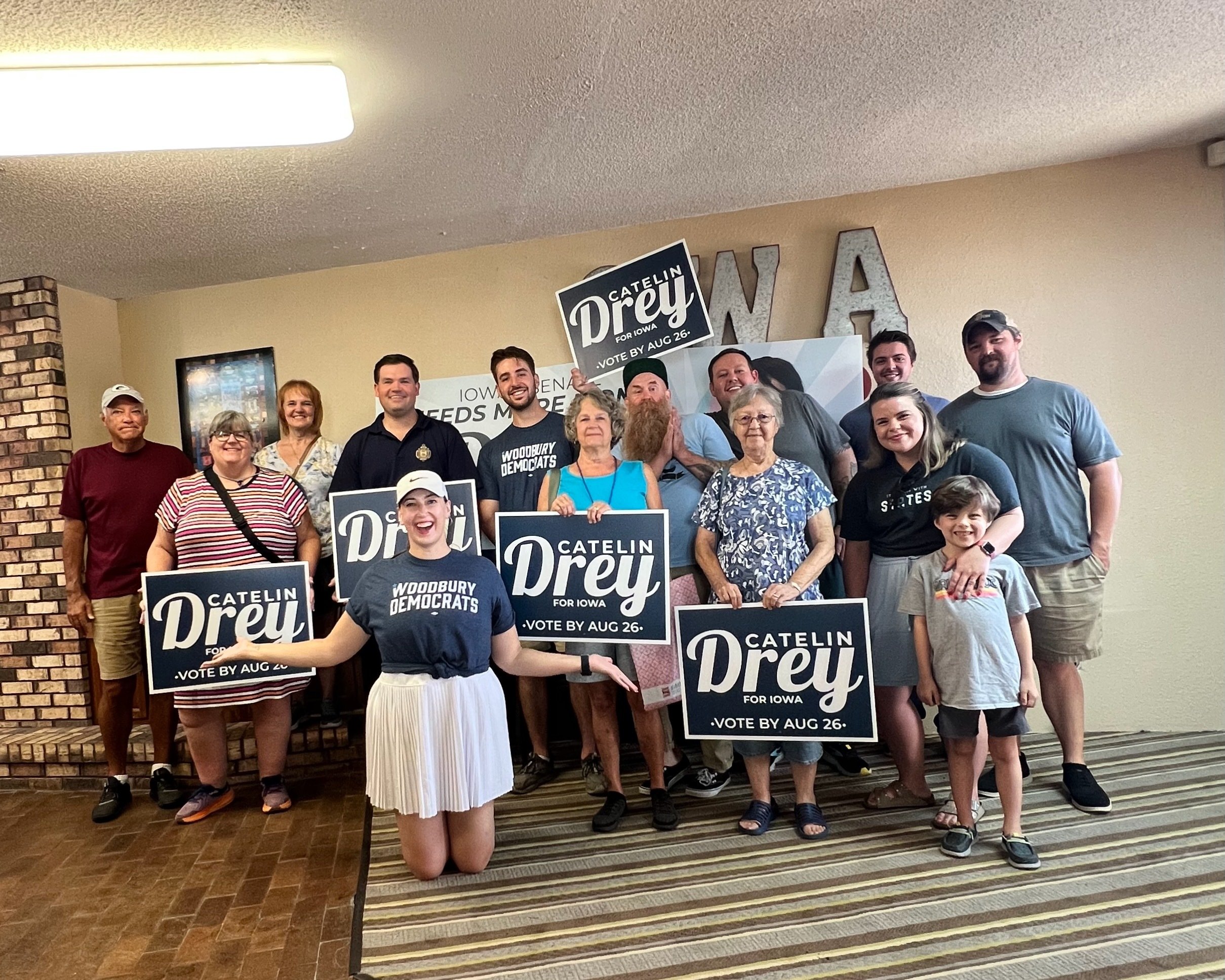 Image of Drey for Iowa supporters for Iowa special election campaign